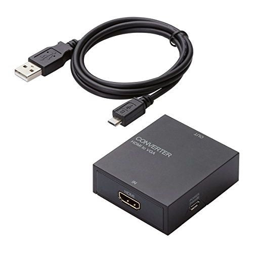 ELECOM ダウンスキャンコンバーター HDMI to VGA 3.5φ HDMI1.4 USB外部給電可能 AD-HDCV01