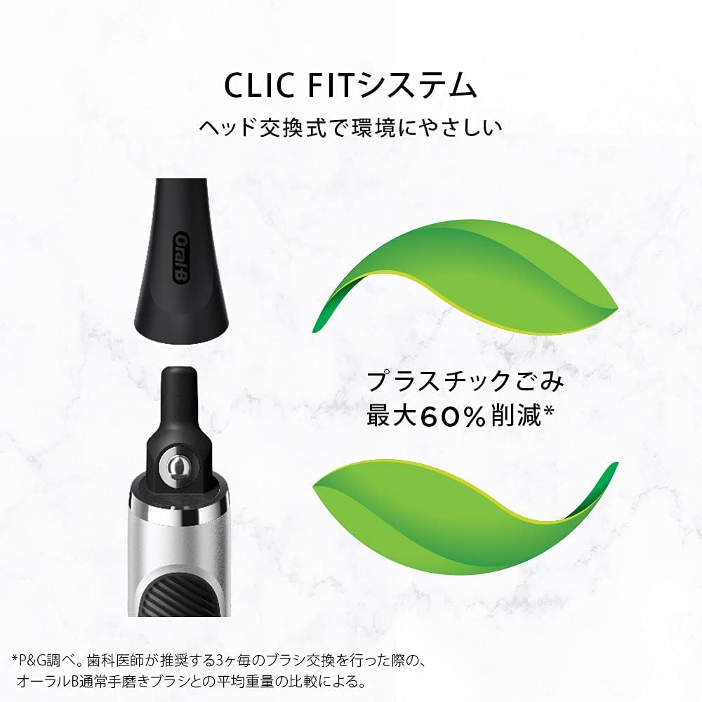 Braun(ブラウン) オーラルB ClicFIT クリックフィット 歯ブラシ 本体 クロムブラック