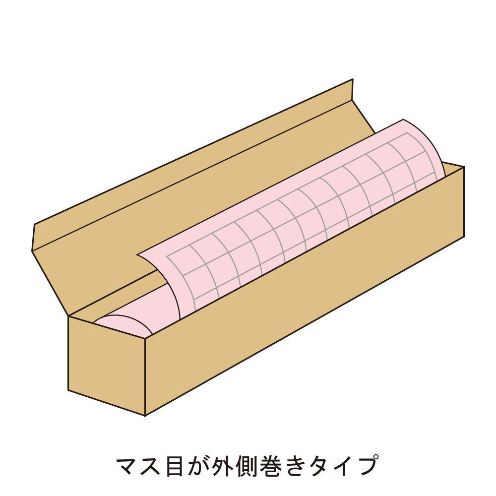 マルアイ マス目模造紙 プルタイプ ピンク 50枚 マ-51P