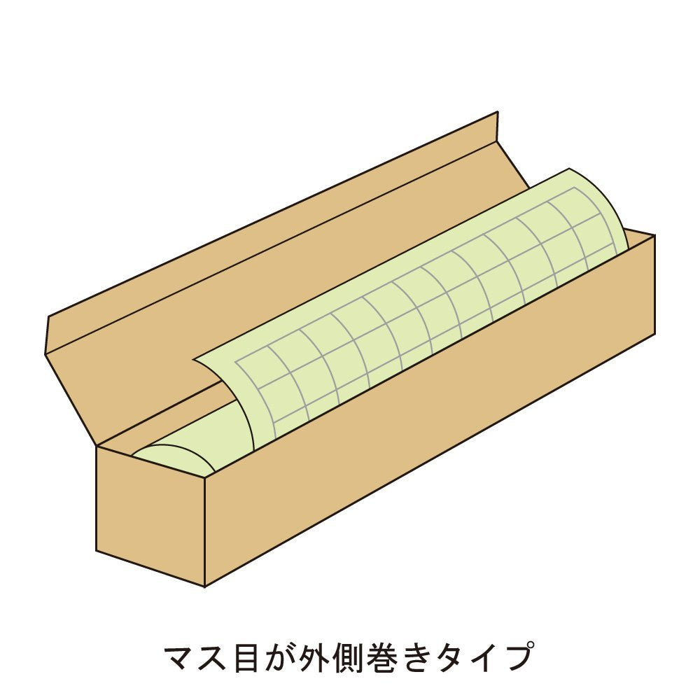 マルアイ マス目模造紙２枚巻ウグイス５０ｍｍ方眼 ７８８