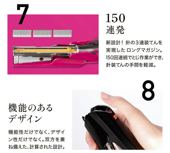 マックス ホッチキス 軽とじ 10号 150本装填 20枚とじ ブルー HD-10TLK