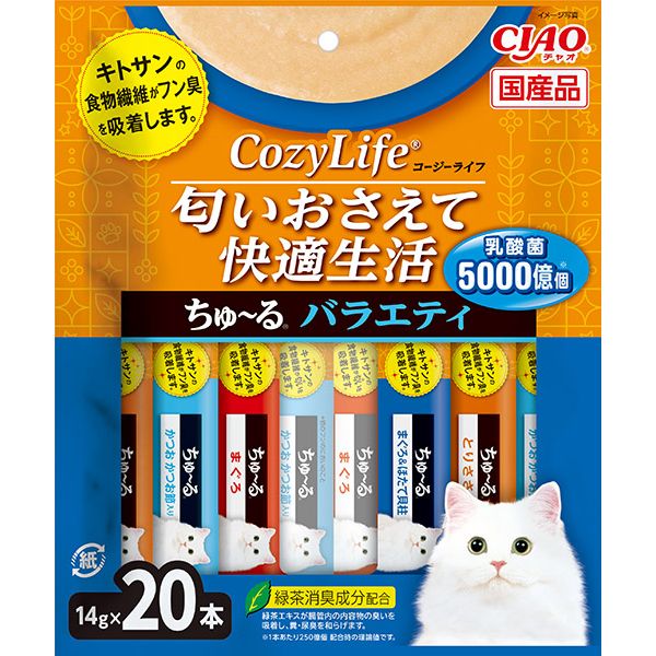 いなばペットフード CIAO CozyLife ちゅ～る バラエティ 14g×20本入 猫用おやつ