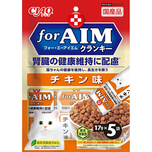 いなばペットフード CIAO forAIMクランキー チキン味 17g×5袋 猫用フード