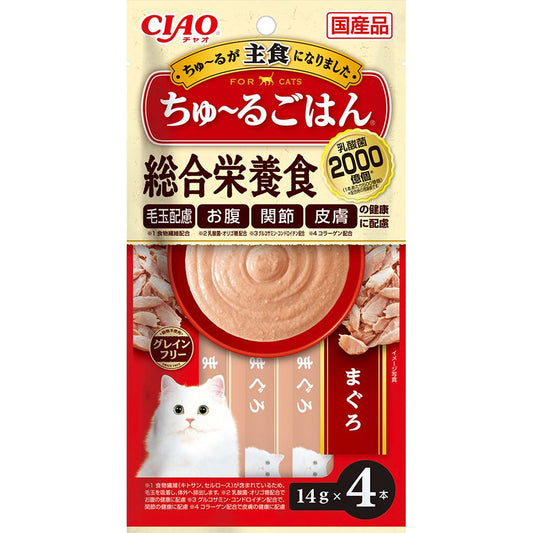 いなばペットフード CIAO ちゅ～るごはん まぐろ 14g×4本 猫用フード