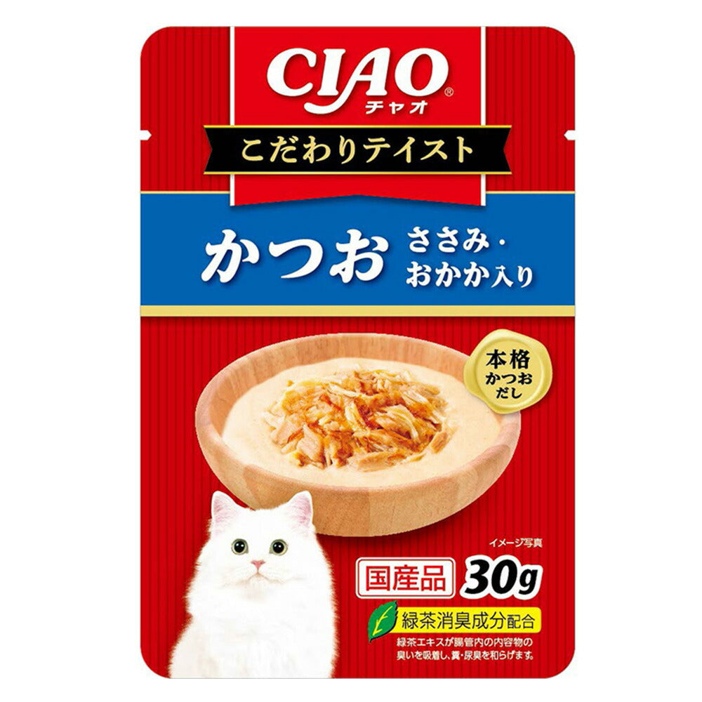 いなばペットフード CIAO こだわりテイスト かつお ささみ・おかか入り 30g 猫用フード