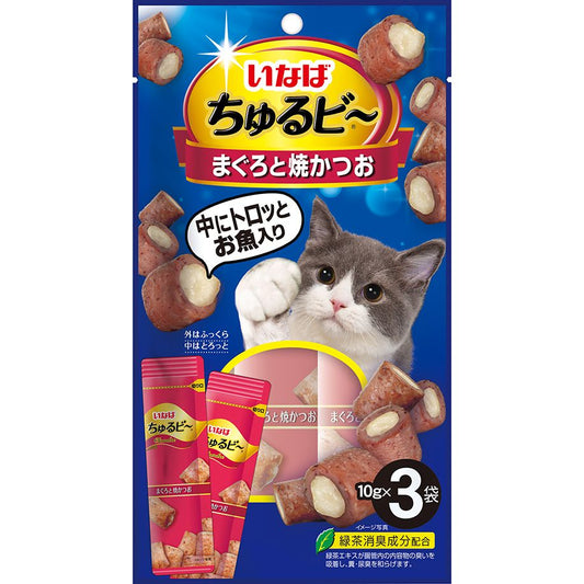 いなばペットフード ちゅるビ～ まぐろと焼かつお 10g×3袋 猫用おやつ