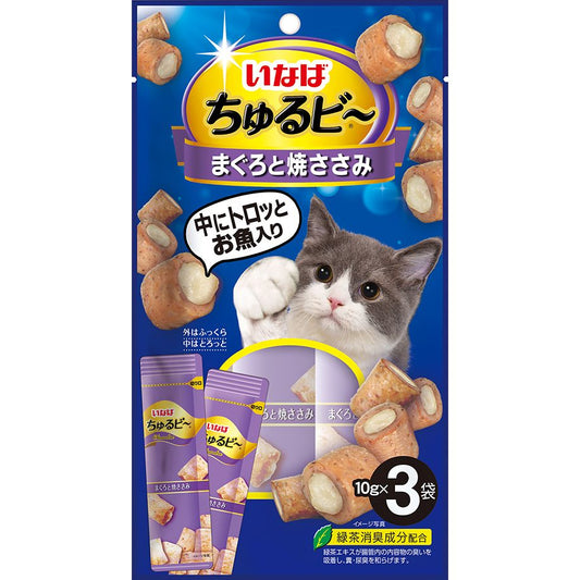 いなばペットフード ちゅるビ～ まぐろと焼ささみ 10g×3袋 猫用おやつ