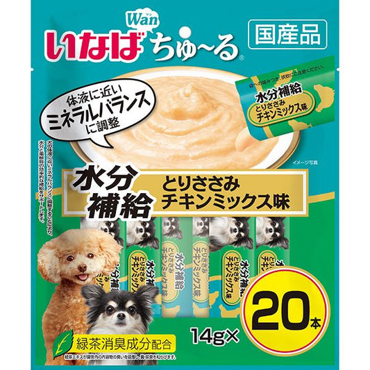 （まとめ買い）いなばペットフード ちゅ～る 水分補給 とりささみチキンミックス味 14g×20本入 犬用おやつ 〔×4〕