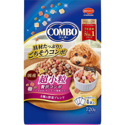 （まとめ買い）日本ペットフード コンボ 超小粒 贅沢コンボ 720g 犬用フード 〔×5〕