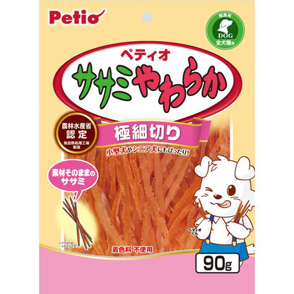 （まとめ買い）ペティオ ササミやわらか極細切り 90g 犬用おやつ 〔×12〕