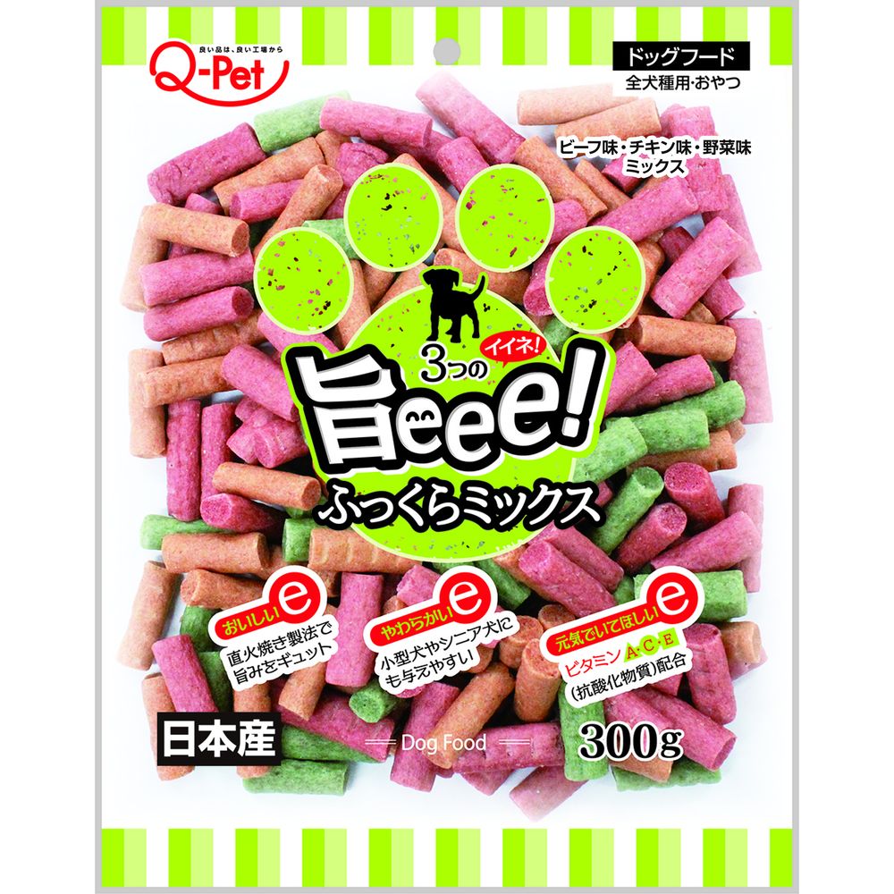 九州ペットフード 旨eee！ ふっくらミックス 300g 犬用おやつ