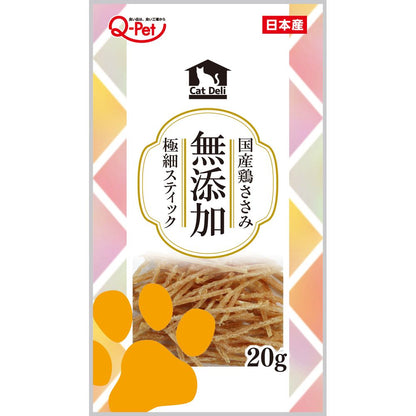 （まとめ買い）九州ペットフード CAT DELI 無添加国産鶏ささみ極細スティック 20g 猫用おやつ 〔×20〕