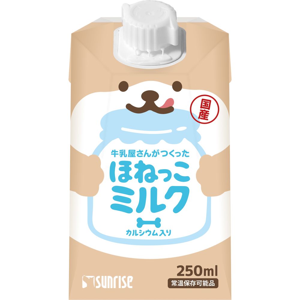 （まとめ買い）サンライズ 牛乳屋さんがつくった ほねっこミルク 250ml 犬猫用フード 〔×24〕