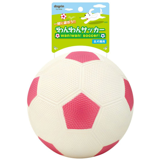 スーパーキャット わんわんサッカーL ピンク 犬用玩具