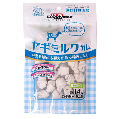 （まとめ買い）ドギーマン ヤギミルクガム ミニボーン 140g(標準14本) 犬用おやつ 〔×12〕