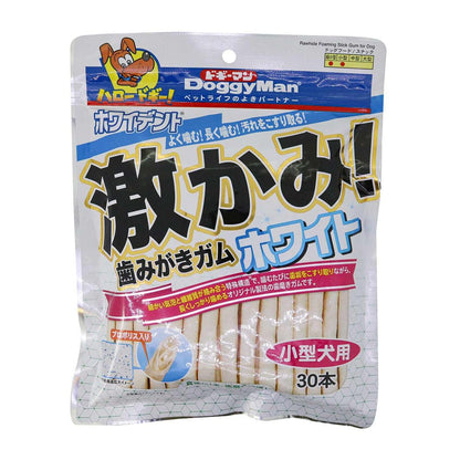 ドギーマン ホワイデント 激かみ！歯みがきガムホワイト 小型犬用 30本 犬用おやつ