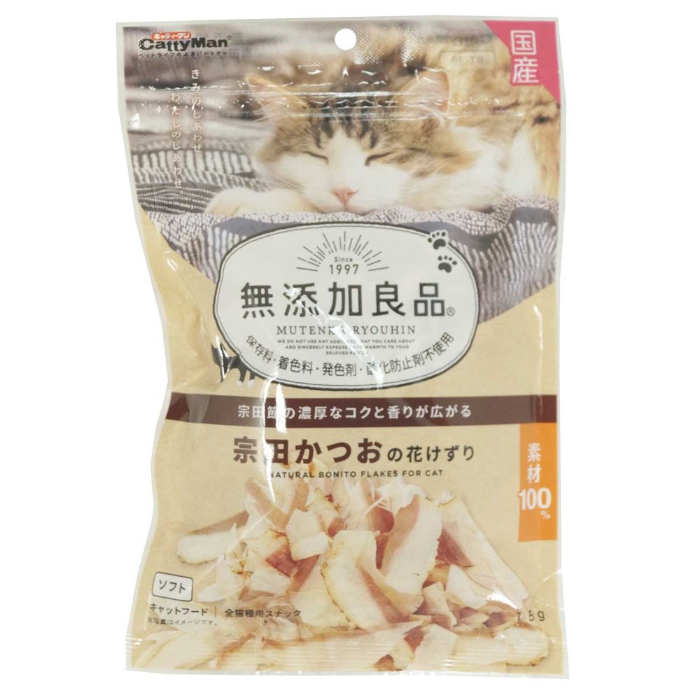 （まとめ買い）キャティーマン 無添加良品 宗田かつおの花けずり15g 猫用おやつ 〔×20〕