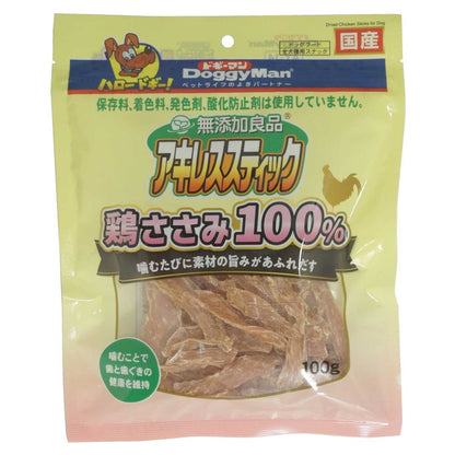 ドギーマン 無添加良品 アキレススティック 鶏ささみ100％100g 犬用おやつ