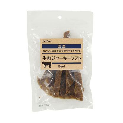 （まとめ買い）ペットプロ 国産おやつ 牛肉ジャーキーソフト 85g 犬用おやつ 〔×5〕