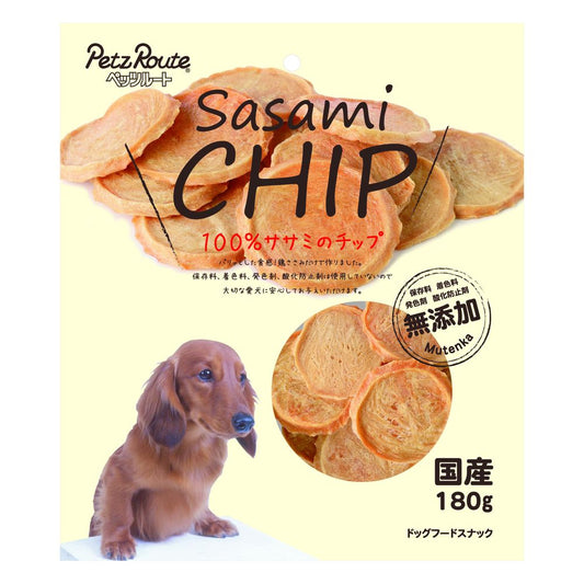 （まとめ買い）ペッツルート ササミのチップ 180g 犬用おやつ 〔×4〕