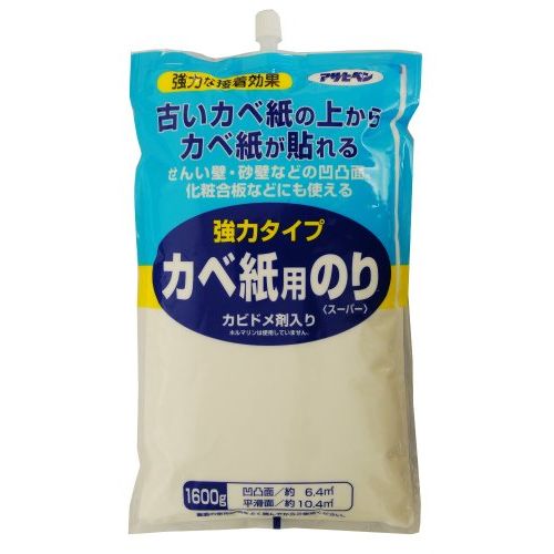 アサヒペン 強力タイプ カベ紙用のり 775 1600g