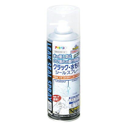 （まとめ買い）アサヒペン クラック・水もれシールスプレー ひび割れ補修 300ml クリヤ 〔×3〕