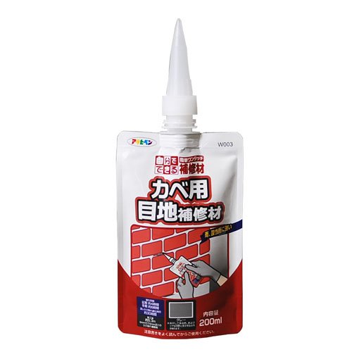 アサヒペン ワンタッチカベ用目地補修材 200ML W003 グレー