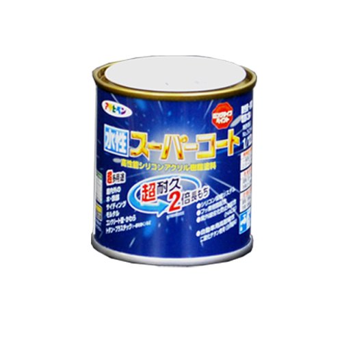 （まとめ買い）アサヒペン ペンキ 水性スーパーコート 水性多用途 空色 1/12L 〔5缶セット〕