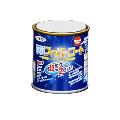 アサヒペン ペンキ 水性スーパーコート 水性多用途 オーシャンブルー 1/12L