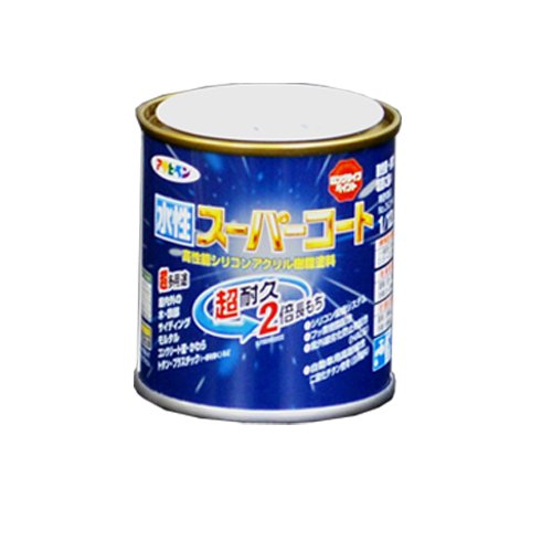 （まとめ買い）アサヒペン ペンキ 水性スーパーコート 水性多用途 青 1/12L 〔5缶セット〕