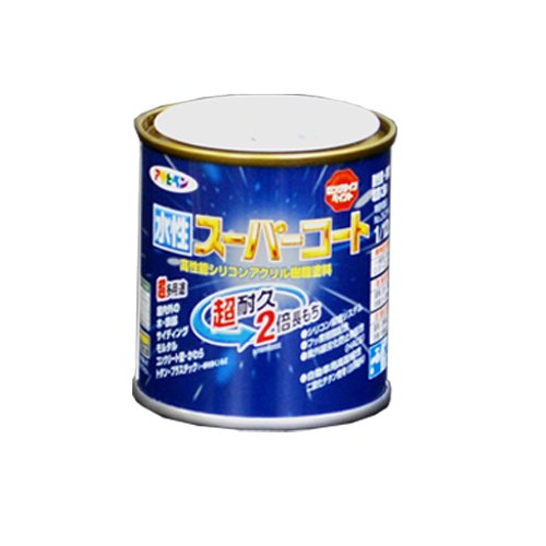 （まとめ買い）アサヒペン ペンキ 水性スーパーコート 水性多用途 アトランティックブルー 1/12L 〔5缶セット〕