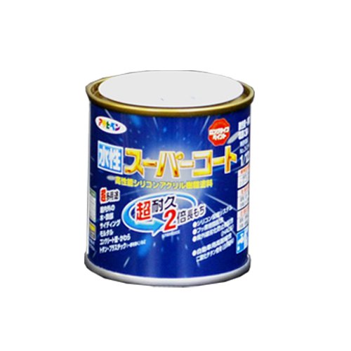 アサヒペン ペンキ 水性スーパーコート 水性多用途 緑 1/12L