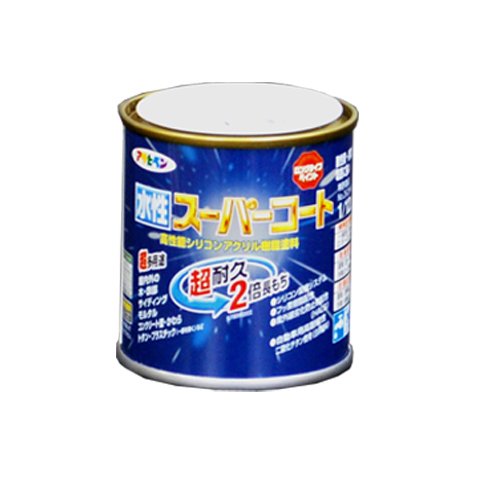 （まとめ買い）アサヒペン ペンキ 水性スーパーコート 水性多用途 グレー 1/12L 〔5缶セット〕