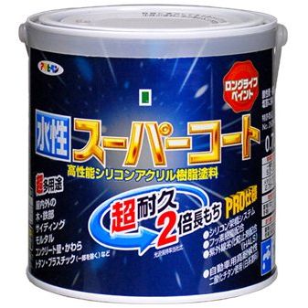 （まとめ買い）アサヒペン ペンキ 水性スーパーコート 水性多用途 ツヤ消し白 0.7L 〔3缶セット〕