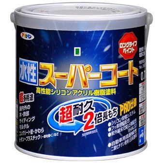 （まとめ買い）アサヒペン ペンキ 水性スーパーコート 水性多用途 黄色 0.7L 〔3缶セット〕