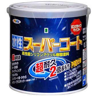 アサヒペン ペンキ 水性スーパーコート 水性多用途 バーチブラウン 0.7L