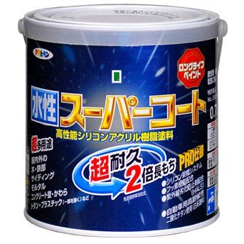 （まとめ買い）アサヒペン ペンキ 水性スーパーコート 水性多用途 カーキー 0.7L 〔3缶セット〕