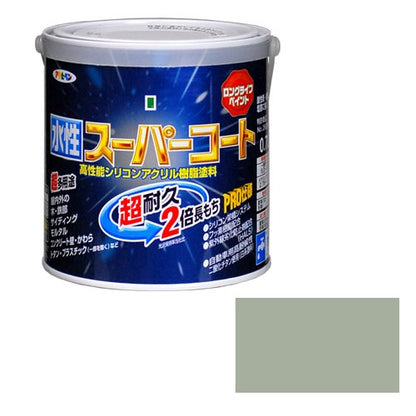 （まとめ買い）アサヒペン ペンキ 水性スーパーコート 水性多用途 ソフトグレー 0.7L 〔3缶セット〕