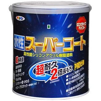 （まとめ買い）アサヒペン ペンキ 水性スーパーコート 水性多用途 白 1.6L 〔3缶セット〕