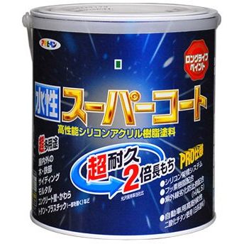 （まとめ買い）アサヒペン ペンキ 水性スーパーコート 水性多用途 アイボリー 1.6L 〔3缶セット〕