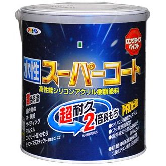 （まとめ買い）アサヒペン ペンキ 水性スーパーコート 水性多用途 ウィニーグリーン 1.6L 〔3缶セット〕