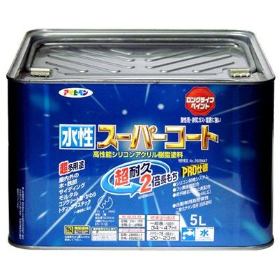 アサヒペン ペンキ 水性スーパーコート 水性多用途 ラフィネオレンジ 5L