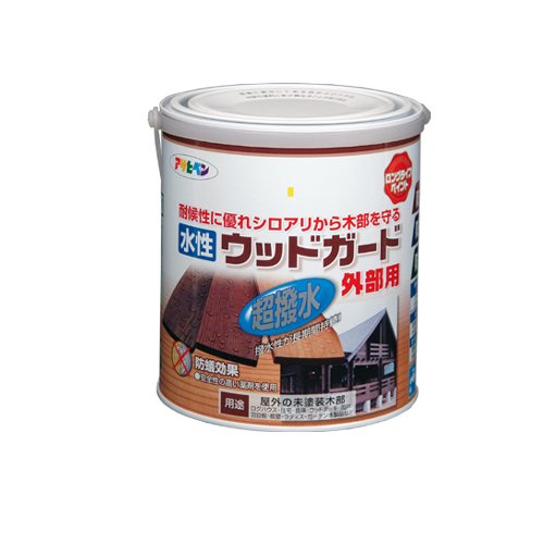 （まとめ買い）アサヒペン 水性ウッドガード外部用 ウォルナット 1.6L 〔3缶セット〕