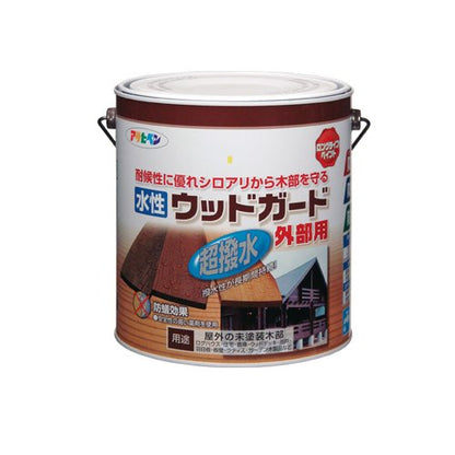 （まとめ買い）アサヒペン 水性ウッドガード外部用 チーク 3L 〔3缶セット〕