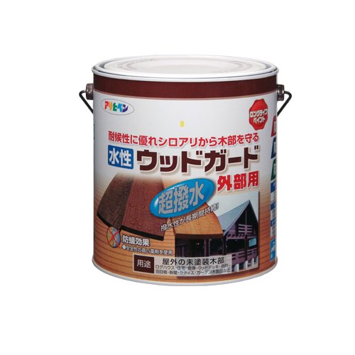 （まとめ買い）アサヒペン 水性ウッドガード外部用 ウォルナット 3L 〔3缶セット〕