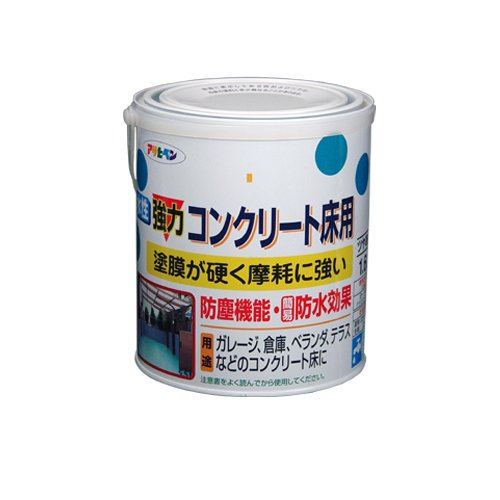 まとめ買い）アサヒペン 水性強力コンクリート床用 ホワイト 1.6L 〔3