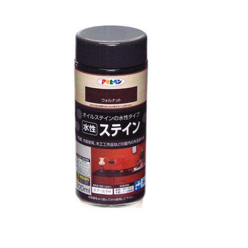 （まとめ買い）アサヒペン 水性ステイン ウォルナット 300ML 〔5個セット〕