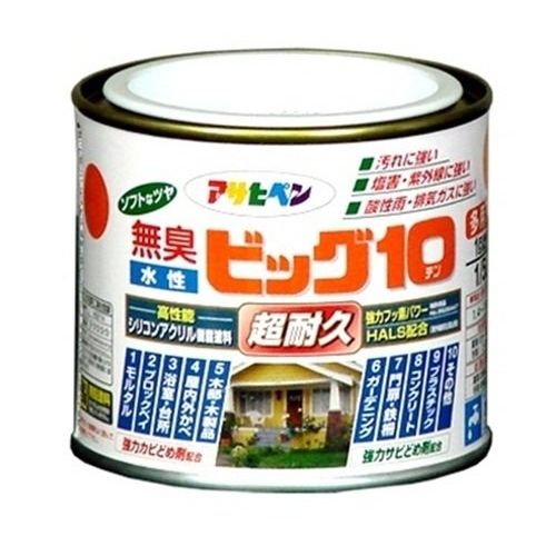 （まとめ買い）アサヒペン 水性ビッグ10多用途 205黒 1/5L 〔3缶セット〕