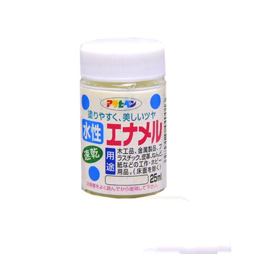 （まとめ買い）アサヒペン 水性エナメル 赤 25ml 〔5個セット〕