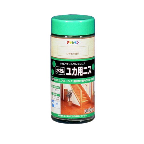 アサヒペン 水性ユカ用ニス ツヤあり透明 300ml